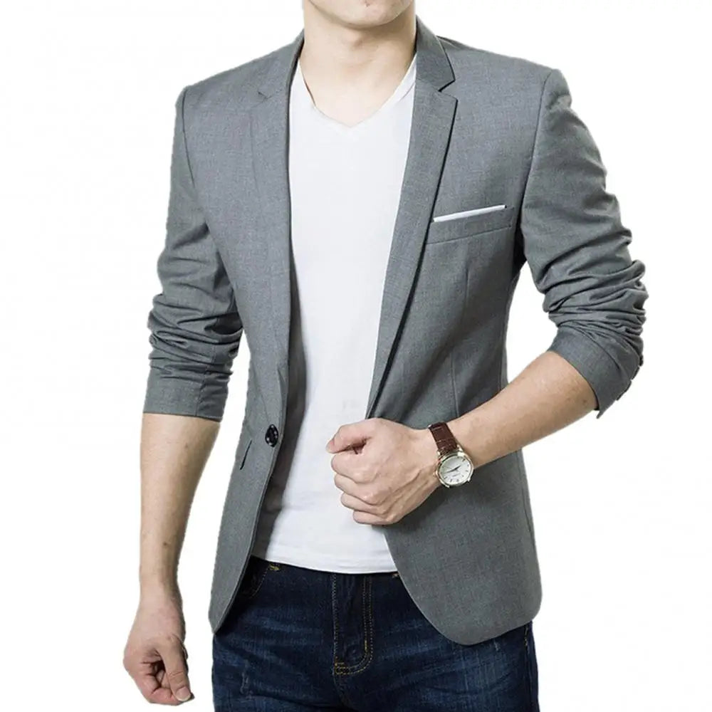 SLIM FIT ONE-BUTTON SUIT JACKET