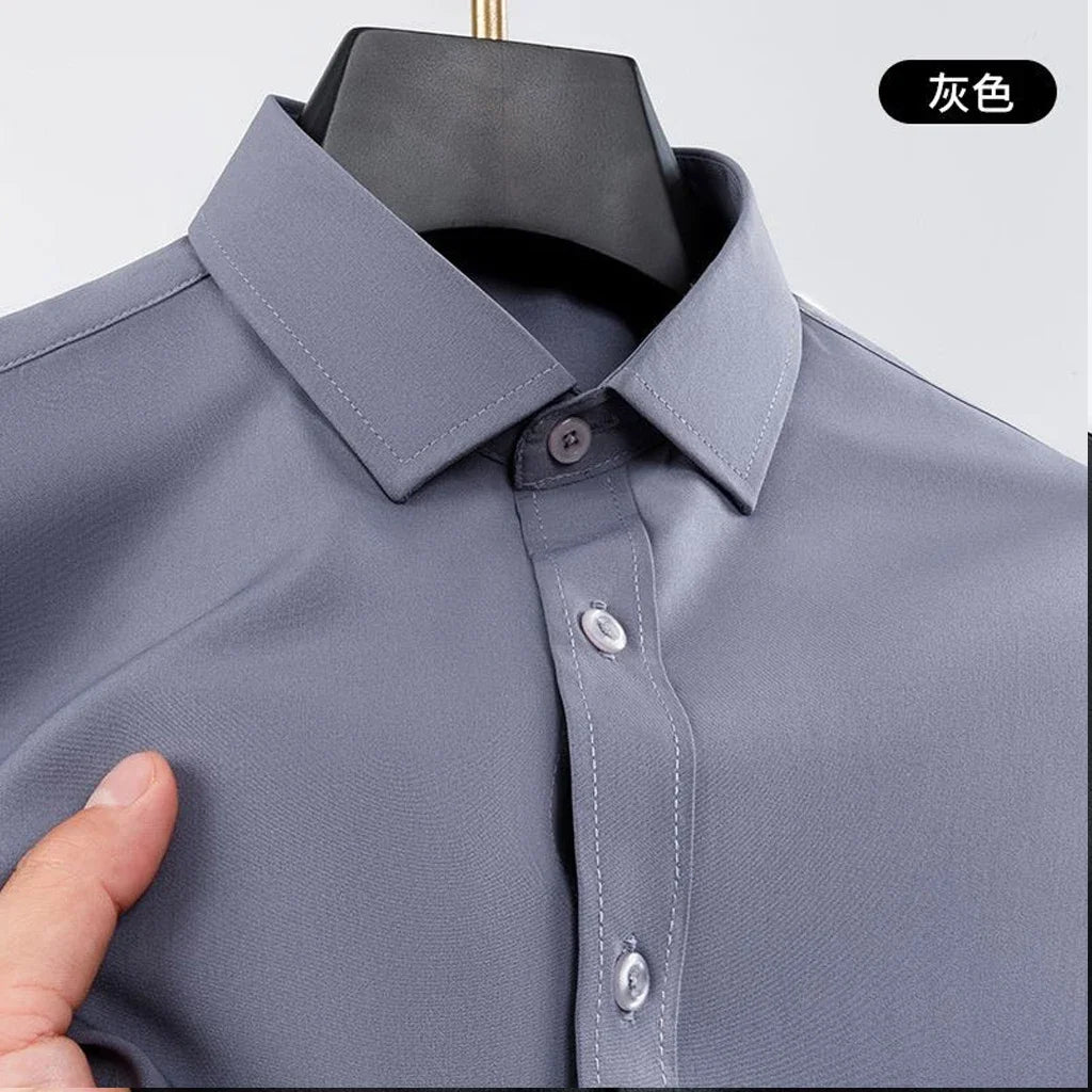 WRINKLE-FREE SLIM FIT LONG-SLEEVE SHIRT
