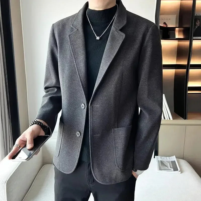 SLIM FIT TWEED BLAZER JACKET