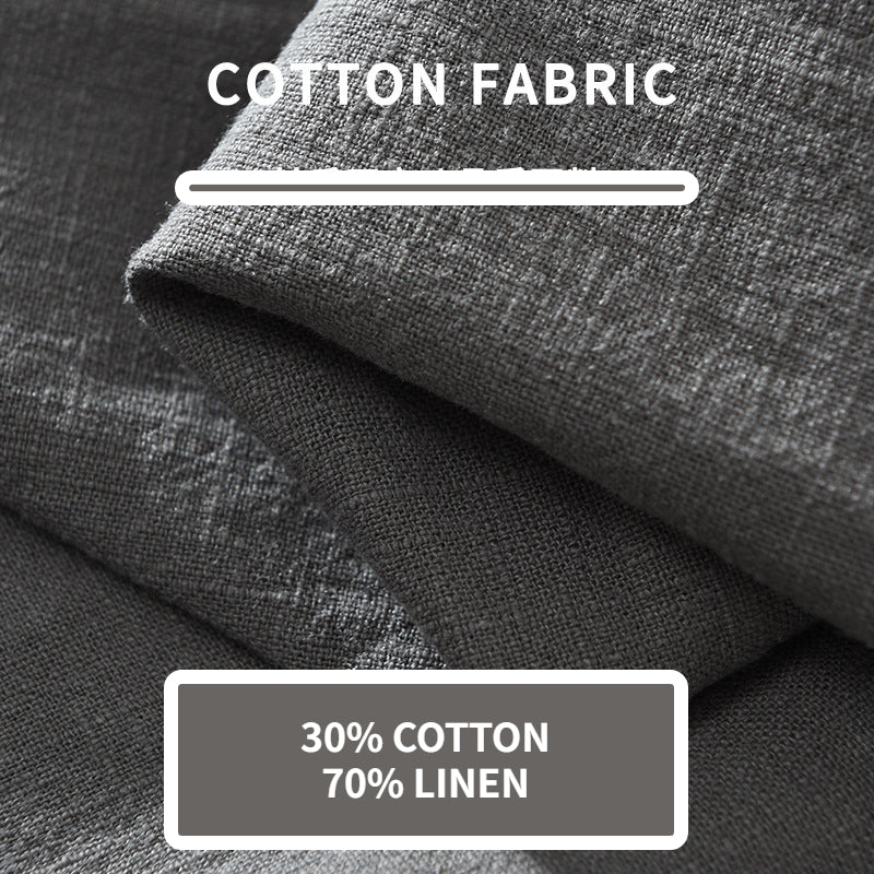 VINTAGE LINEN COTTON CASUAL SHIRT