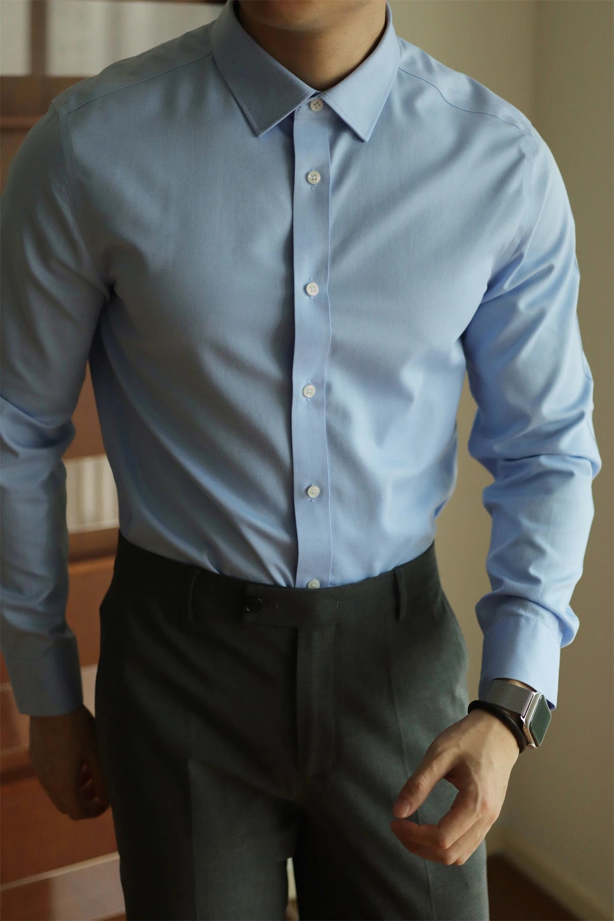 WRINKLE-FREE SLIM FIT LONG-SLEEVE SHIRT