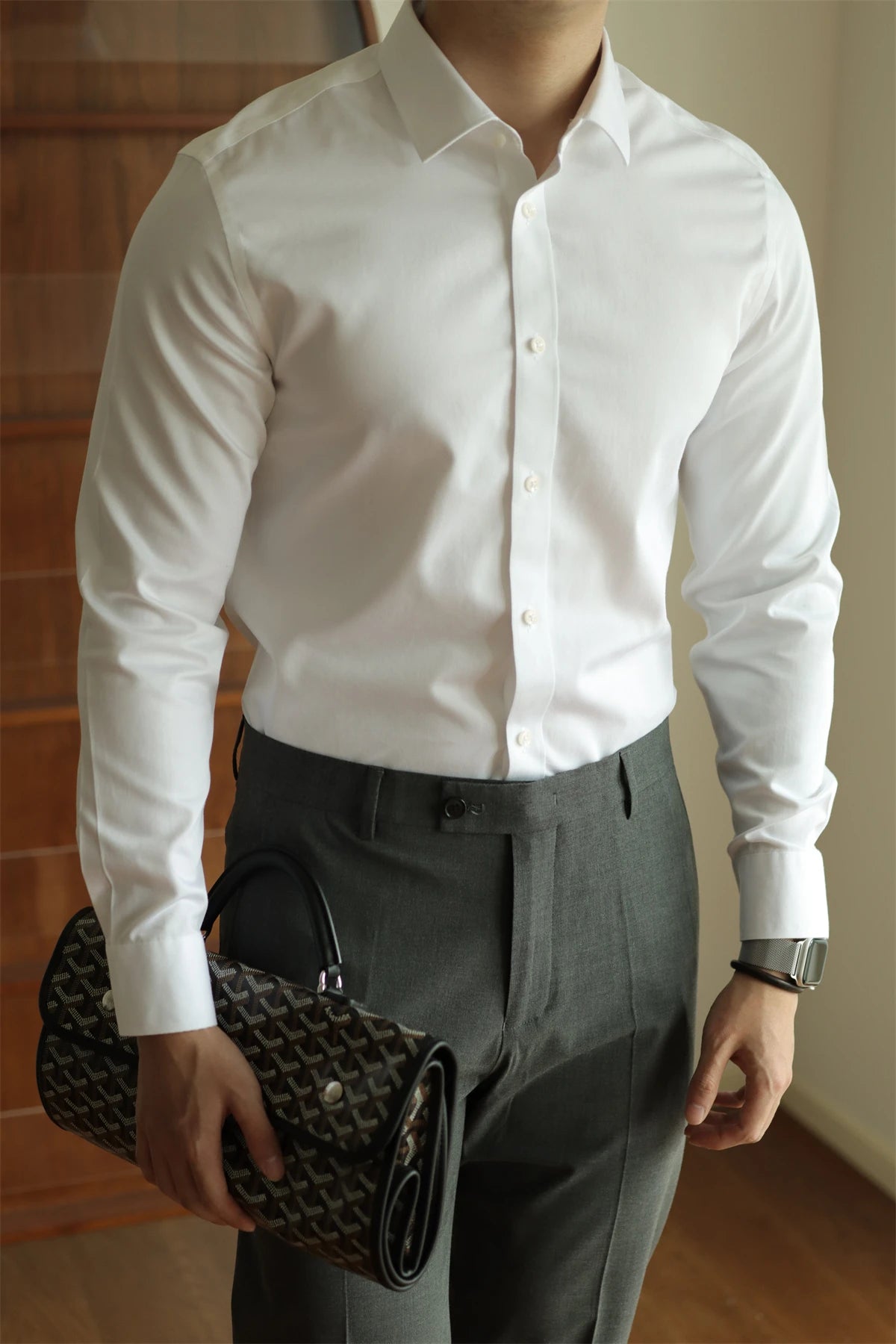 WRINKLE-FREE SLIM FIT LONG-SLEEVE SHIRT
