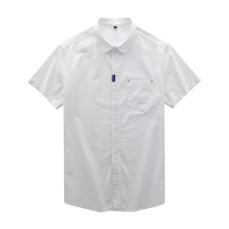 100% COTTON OXFORD SHORT-SLEEVE SHIRT