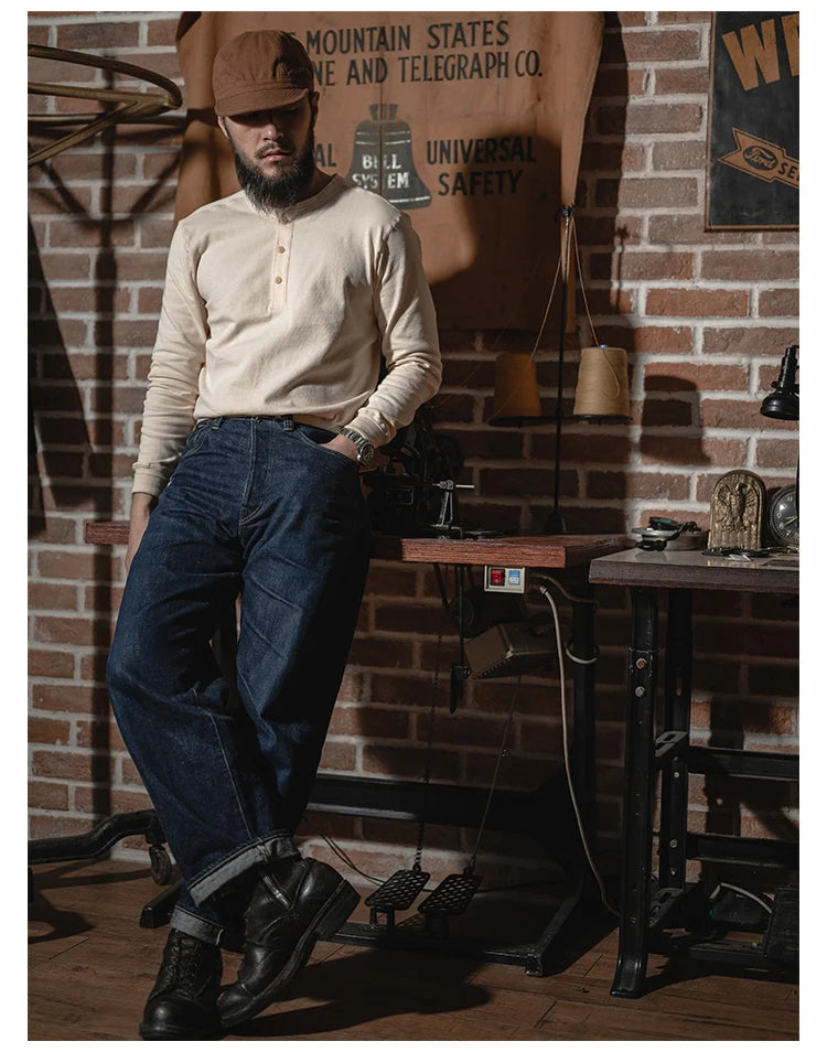 HEAVYWEIGHT LONG-SLEEVE HENLEY SHIRT