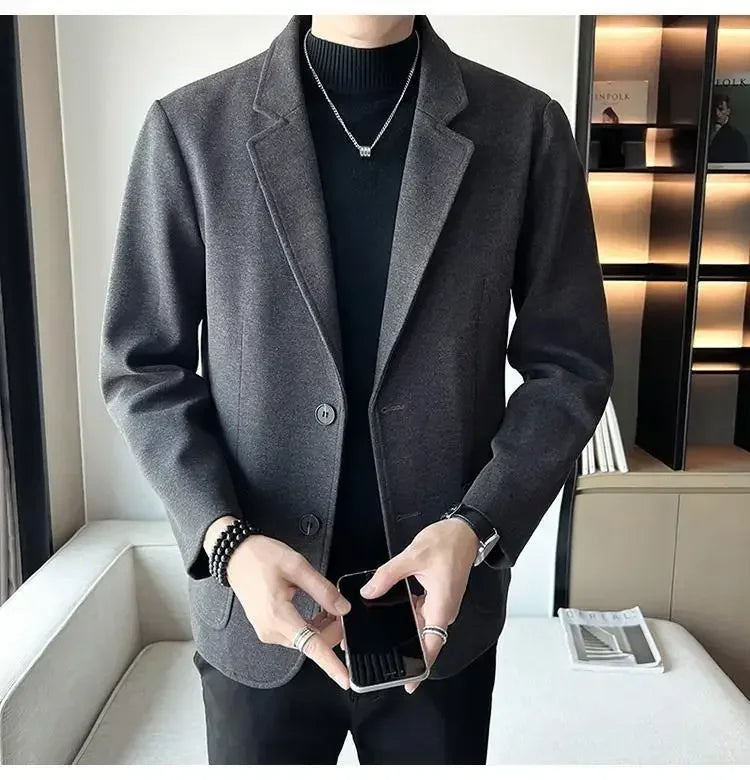 SLIM FIT TWEED BLAZER JACKET