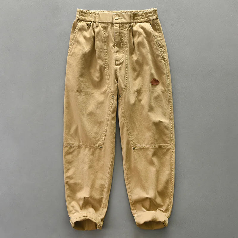 100% COTTON LOOSE CARGO PANTS