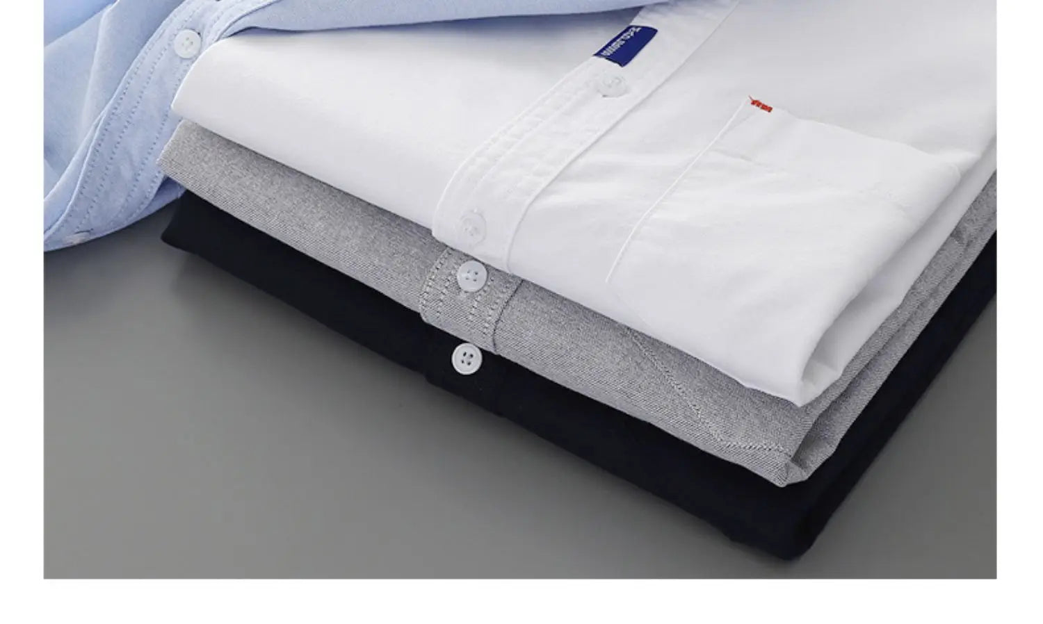 100% COTTON OXFORD SHORT-SLEEVE SHIRT