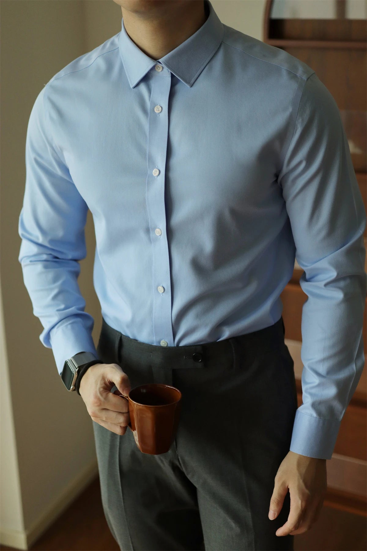 WRINKLE-FREE SLIM FIT LONG-SLEEVE SHIRT