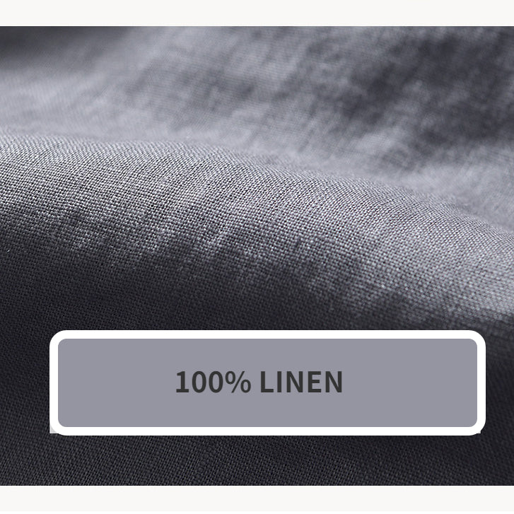 PURE LINEN SLIM CARGO SHIRT