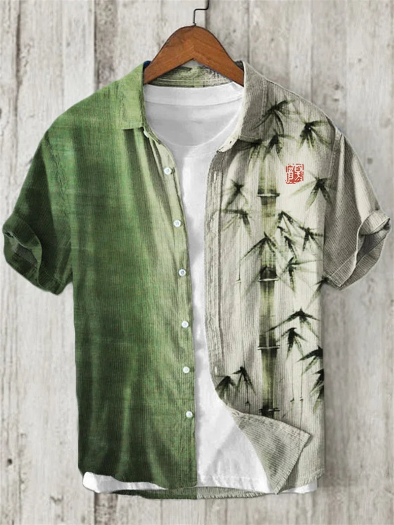 3D FLORAL HAWAIIAN SHORT-SLEEVE SHIRT