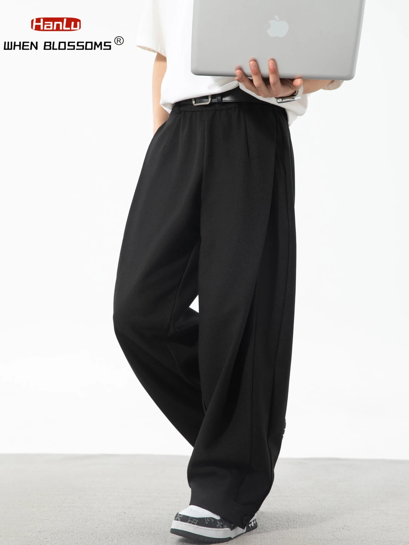 PLEATED RETRO LOOSE FIT TROUSERS