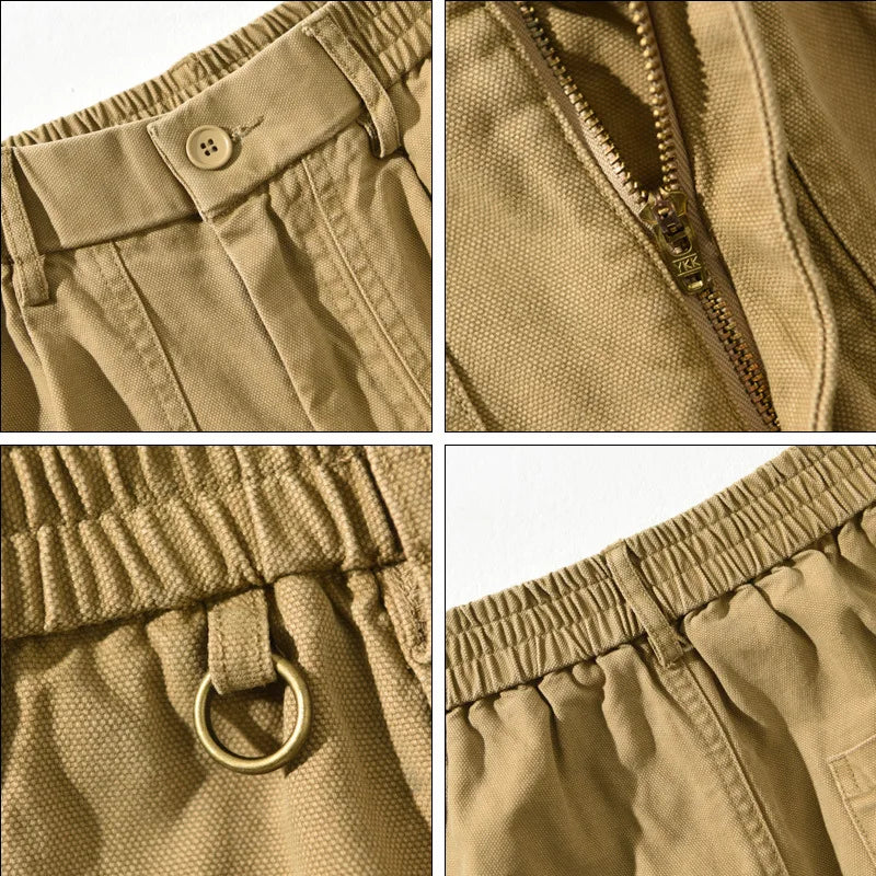 100% COTTON LOOSE CARGO PANTS