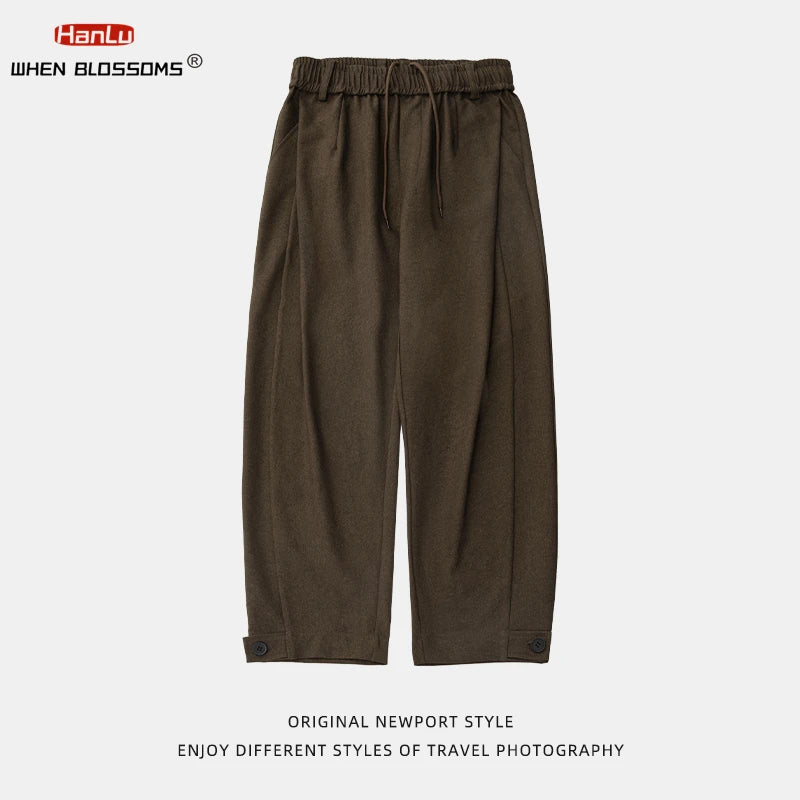 PLEATED RETRO LOOSE FIT TROUSERS