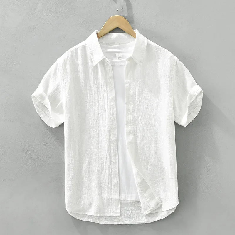 VINTAGE LINEN COTTON CASUAL SHIRT