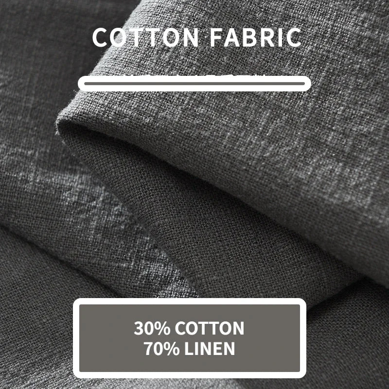 VINTAGE LINEN COTTON CASUAL SHIRT