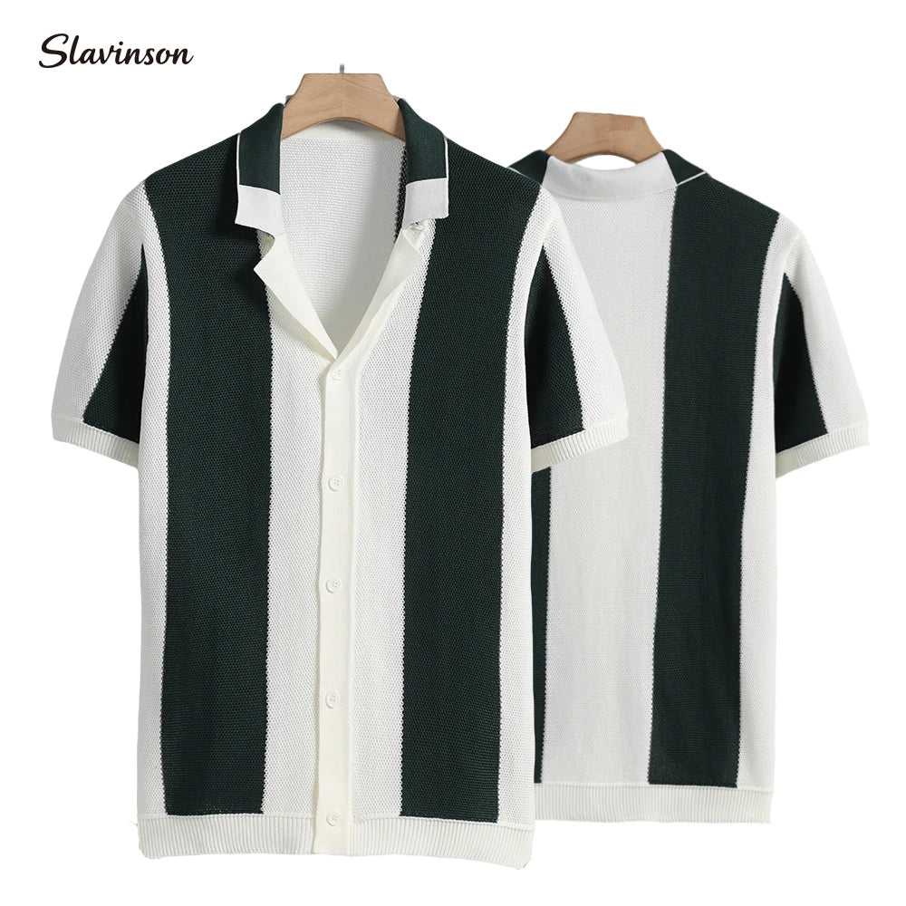 RETRO KNIT SHORT-SLEEVE POLO SHIRT