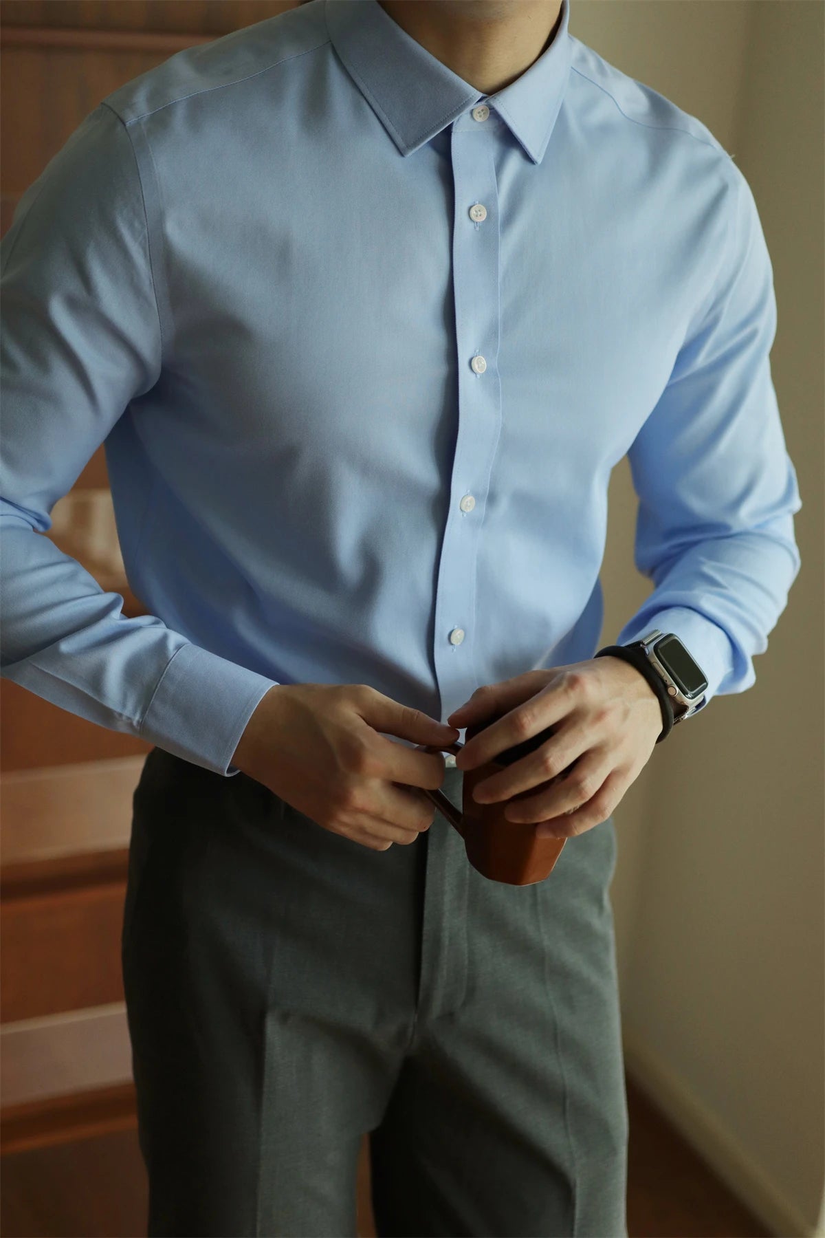WRINKLE-FREE SLIM FIT LONG-SLEEVE SHIRT