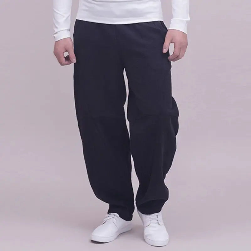 LOOSE VINTAGE COTTON LINEN TROUSERS