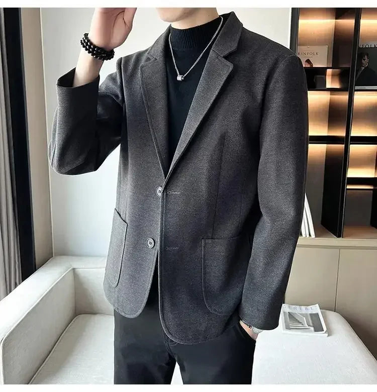 SLIM FIT TWEED BLAZER JACKET