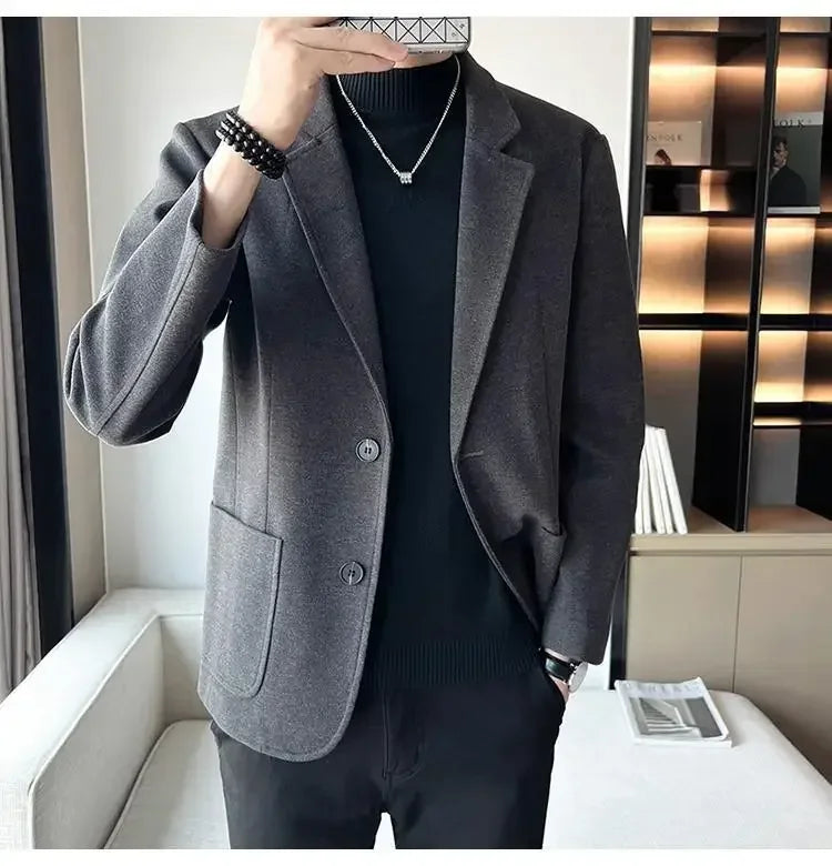 SLIM FIT TWEED BLAZER JACKET