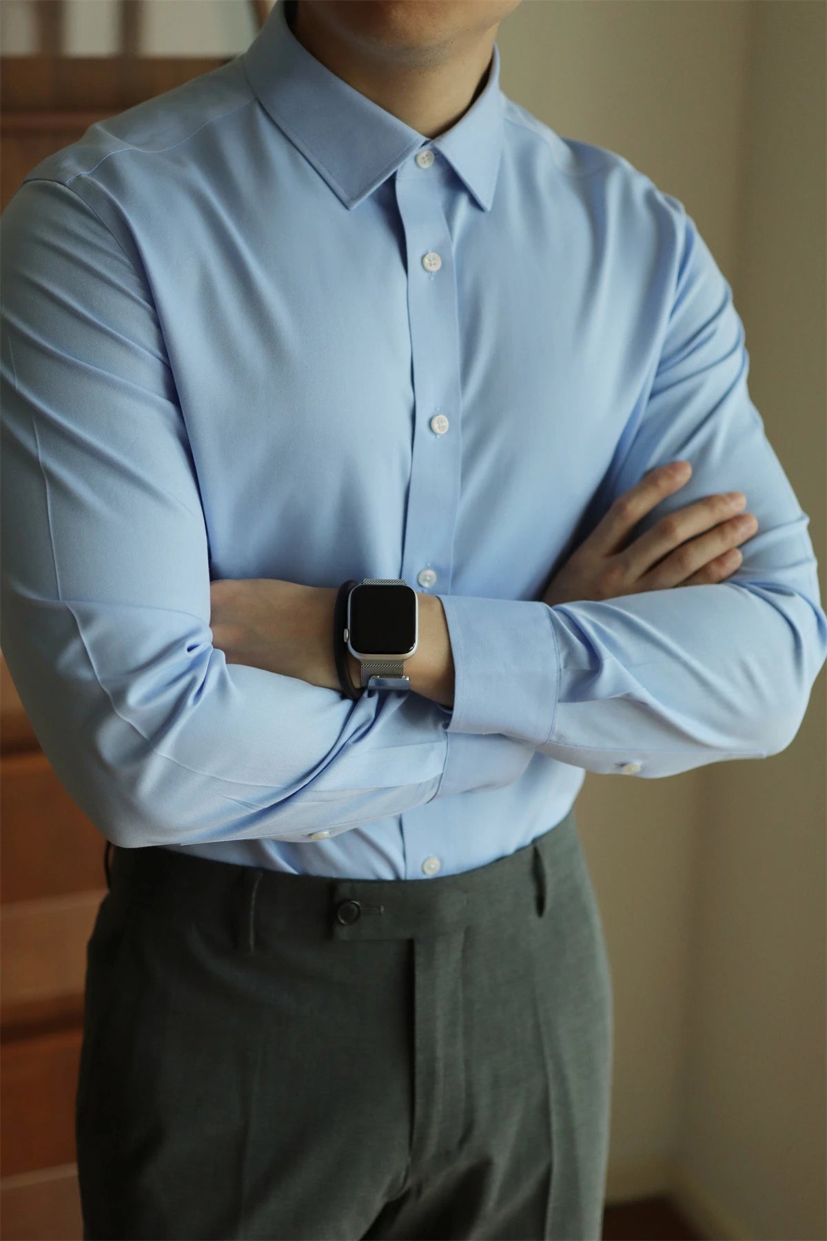 WRINKLE-FREE SLIM FIT LONG-SLEEVE SHIRT