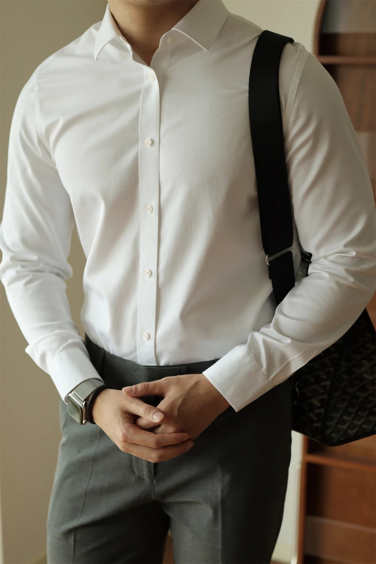 WRINKLE-FREE SLIM FIT LONG-SLEEVE SHIRT