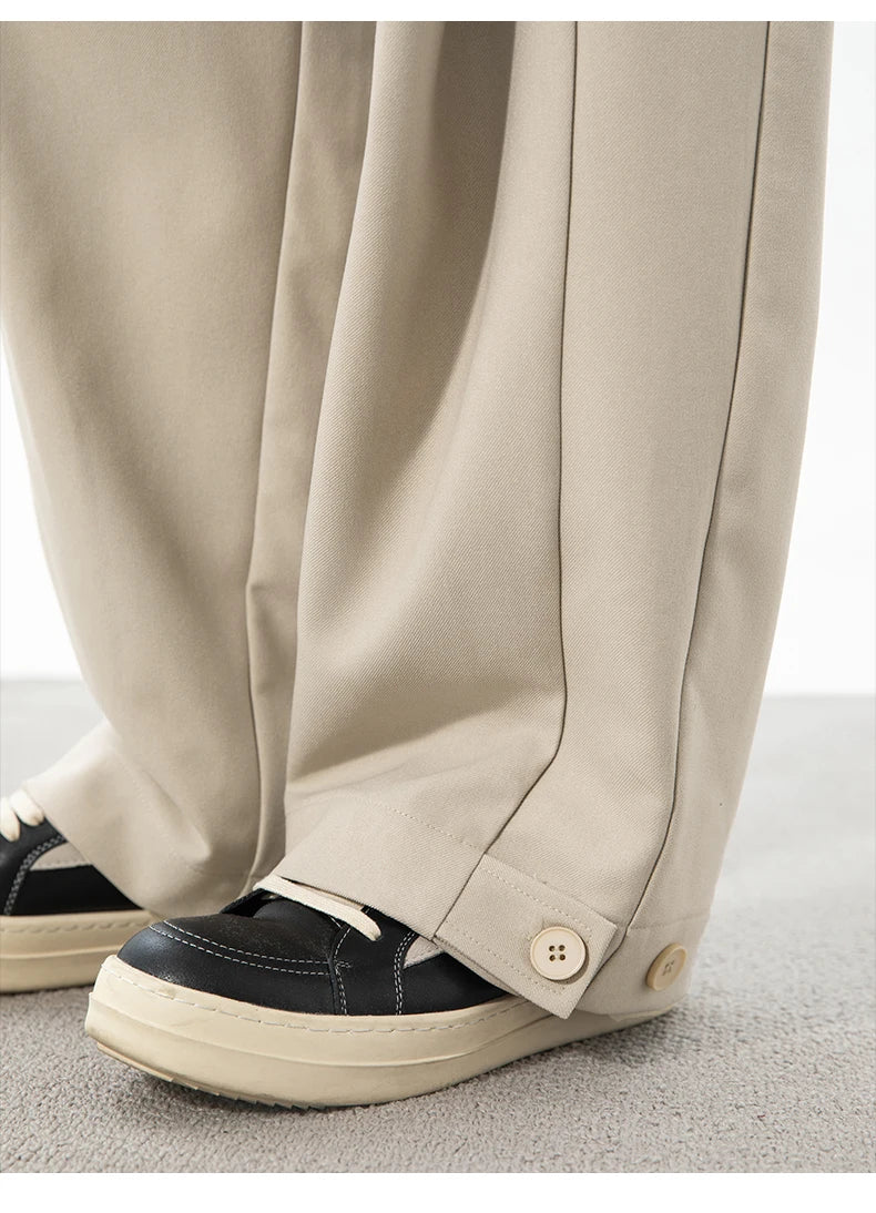 PLEATED RETRO LOOSE FIT TROUSERS