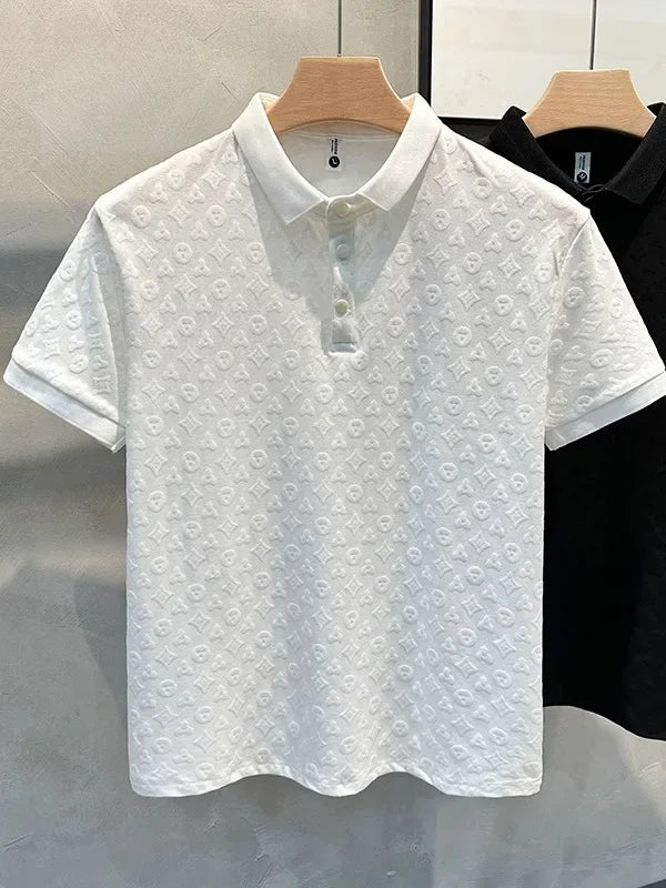 ICE SILK HOLLOW SHORT-SLEEVE POLO