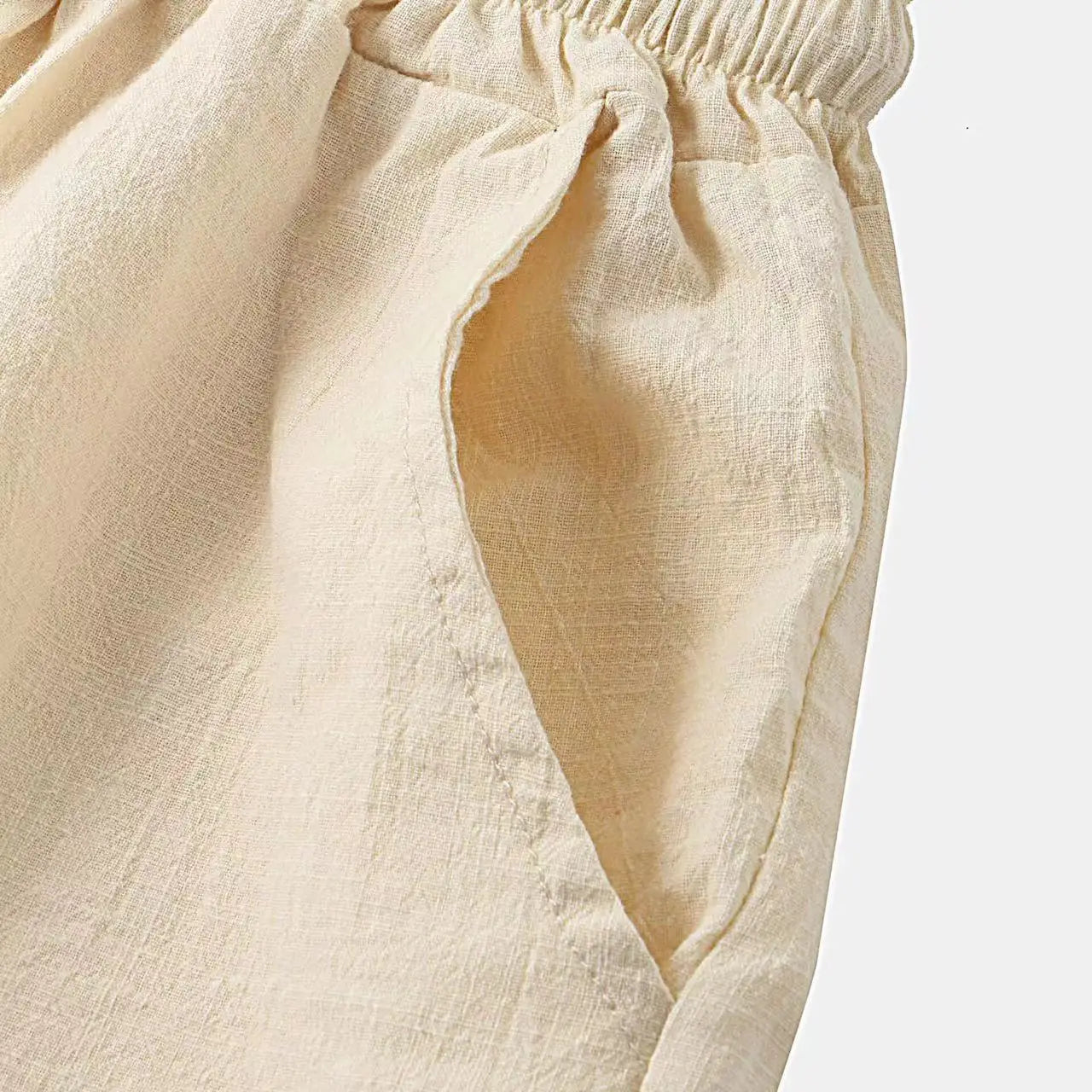 COTTON LINEN SHORT-SLEEVE SUMMER SET
