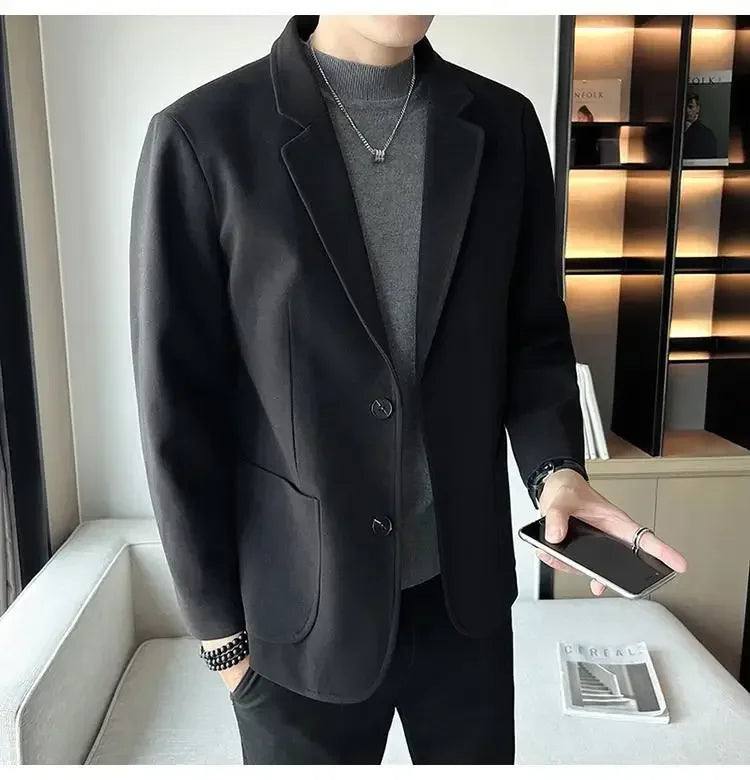 SLIM FIT TWEED BLAZER JACKET