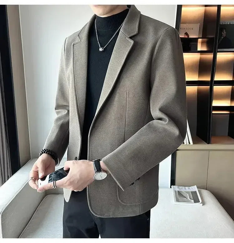 SLIM FIT TWEED BLAZER JACKET