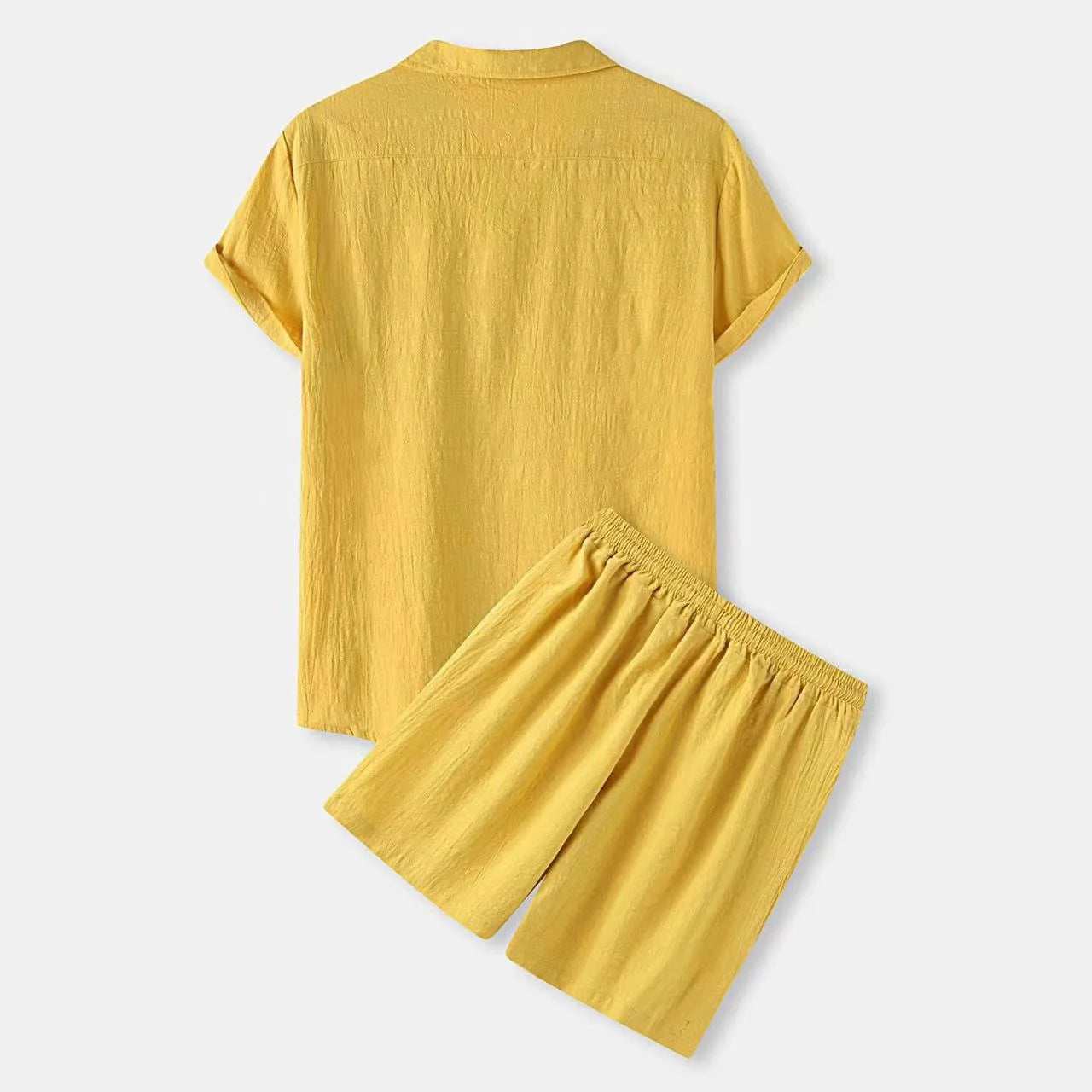 COTTON LINEN SHORT-SLEEVE SUMMER SET
