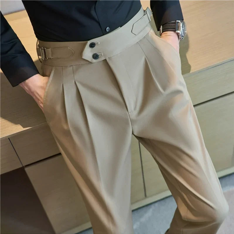 SLIM FIT HIGH WAIST OFFICE TROUSERS